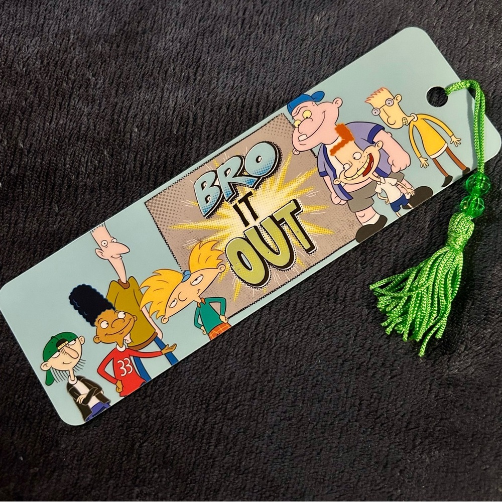 Hey Arnold! 'Bro It Out' - Green Tassel Bookmark